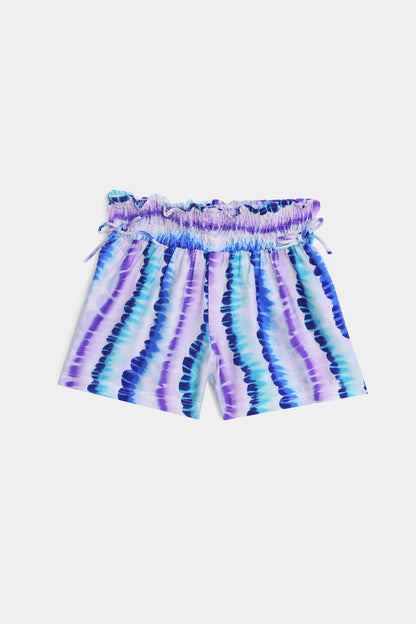 Smocked Waist Printed Shorts - Cougar Clothing