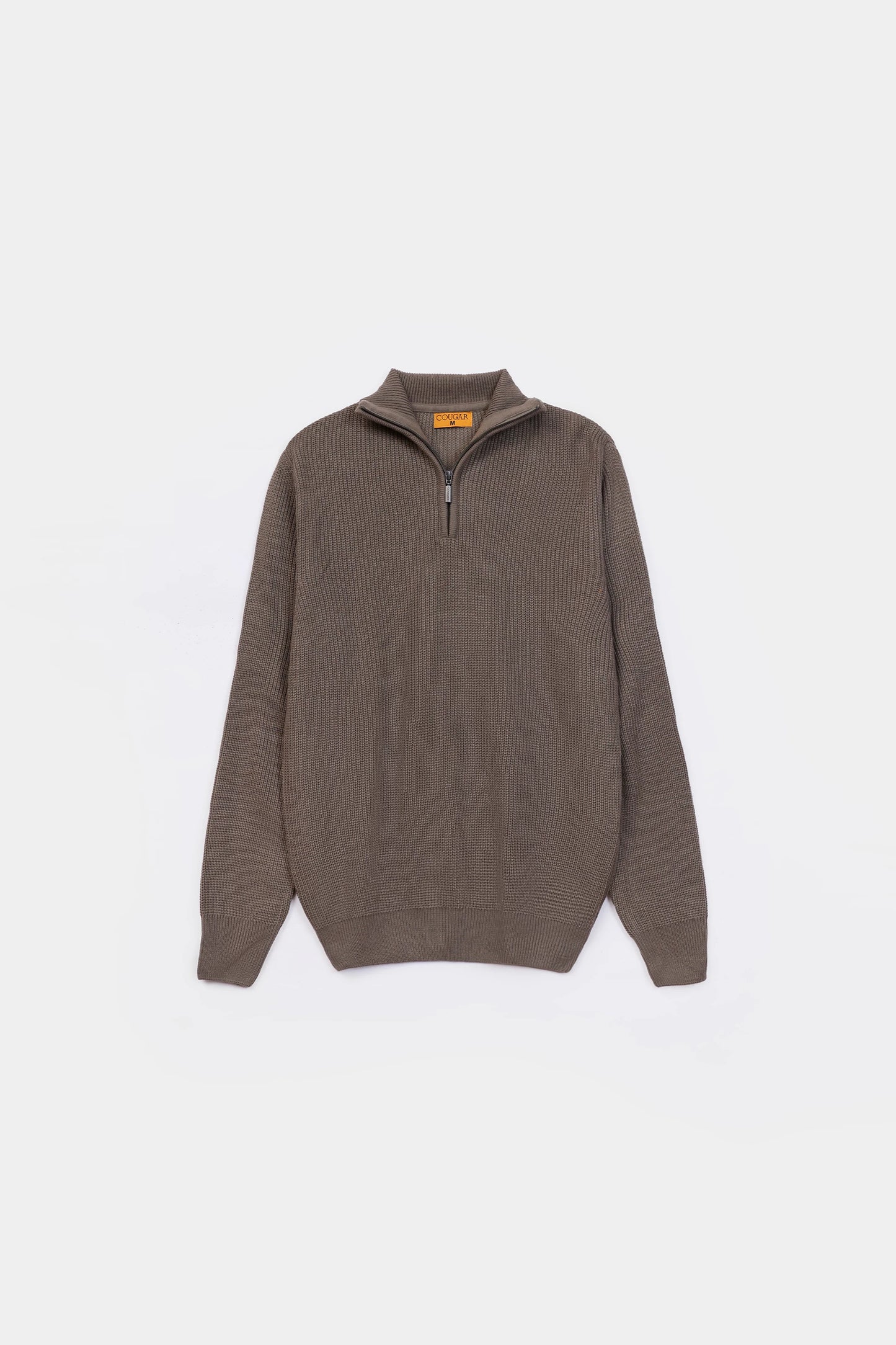 Mock Neck Knitted Sweater - Cougar Clothing