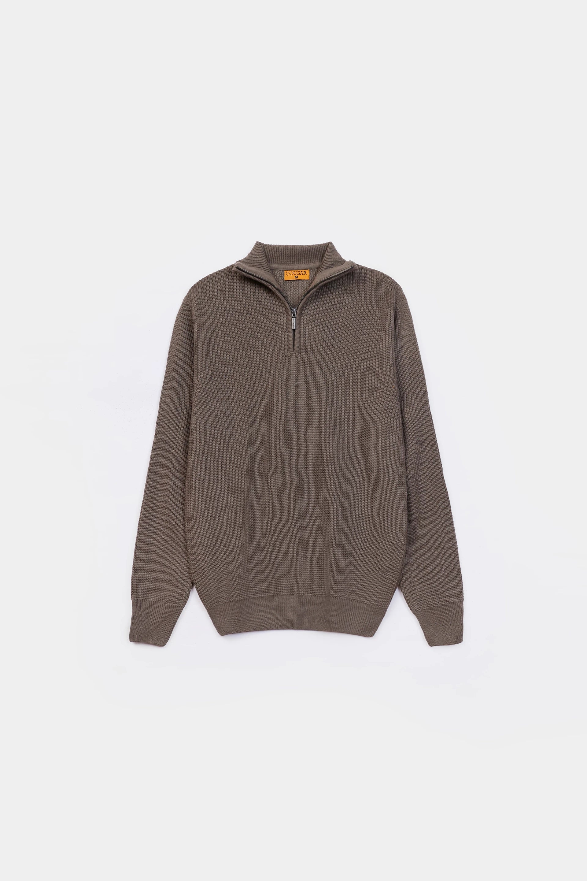 Mock Neck Knitted Sweater - Cougar Clothing