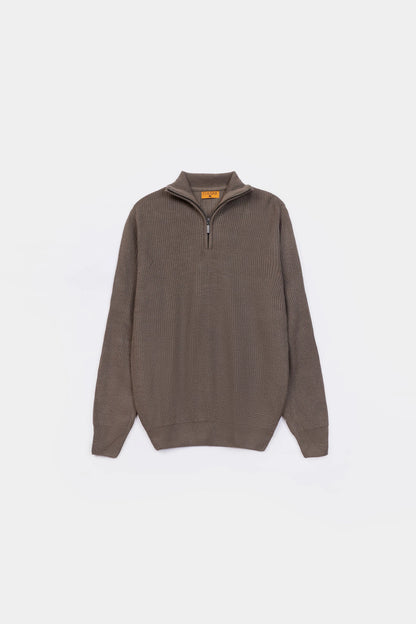 Mock Neck Knitted Sweater - Cougar Clothing