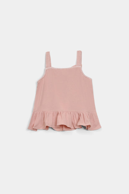 Sleeveless Embroidered Top - Cougar Clothing