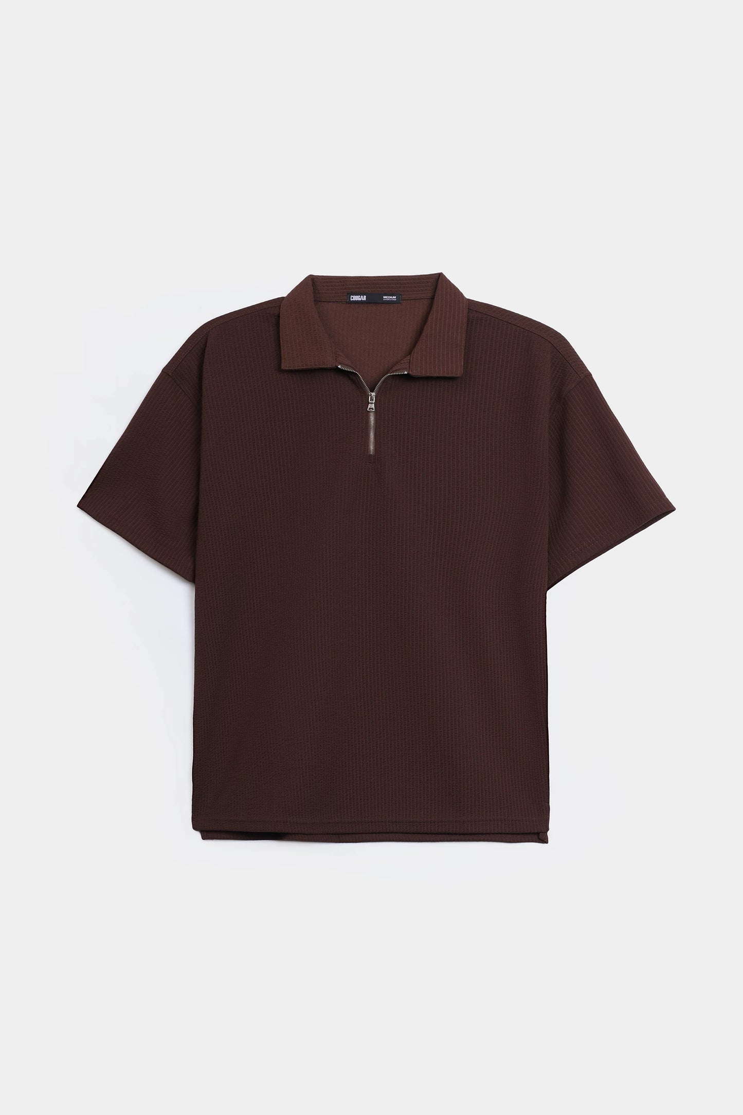 Oversized Seersucker Polo - Cougar Clothing