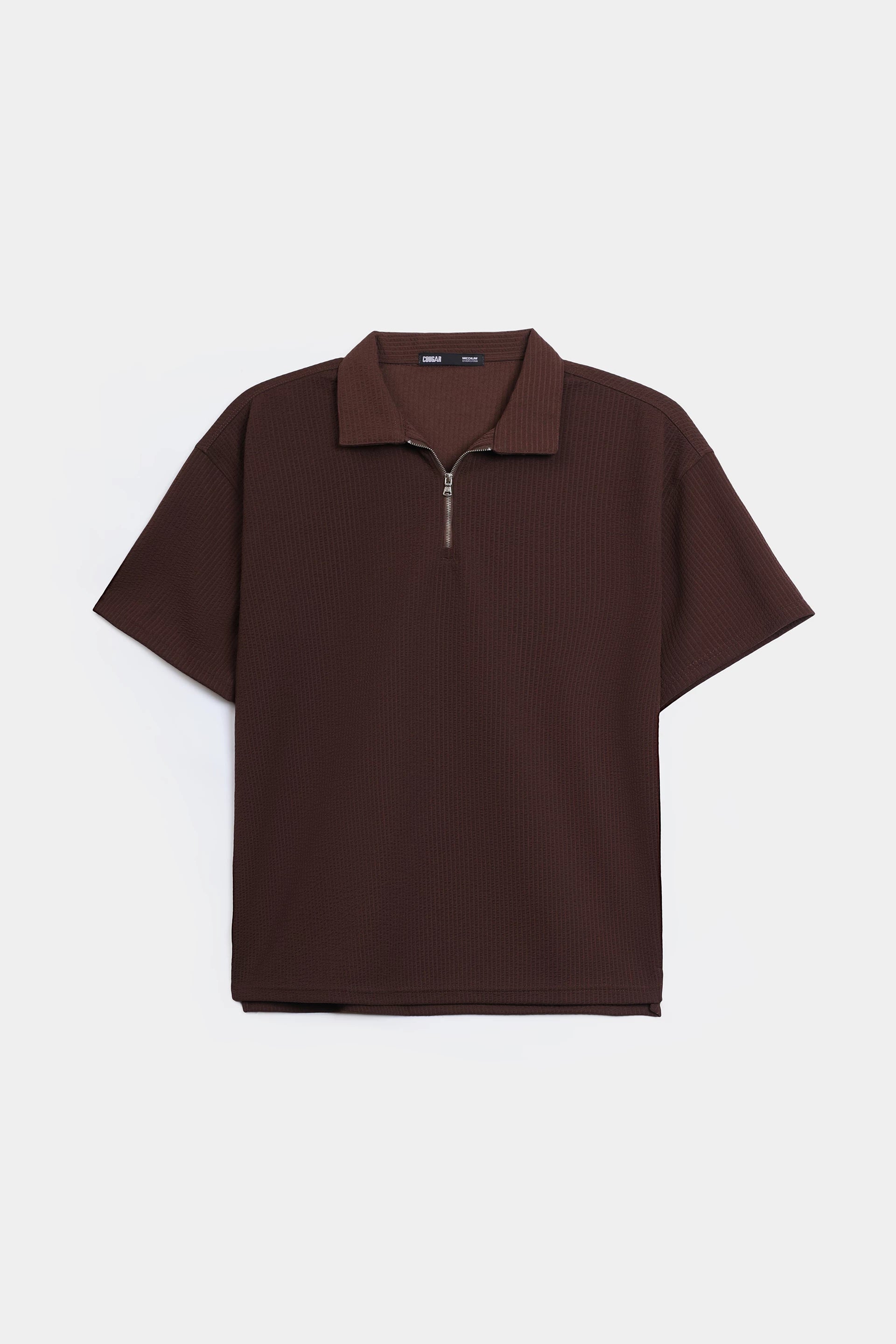 Oversized Seersucker Polo - Cougar Clothing