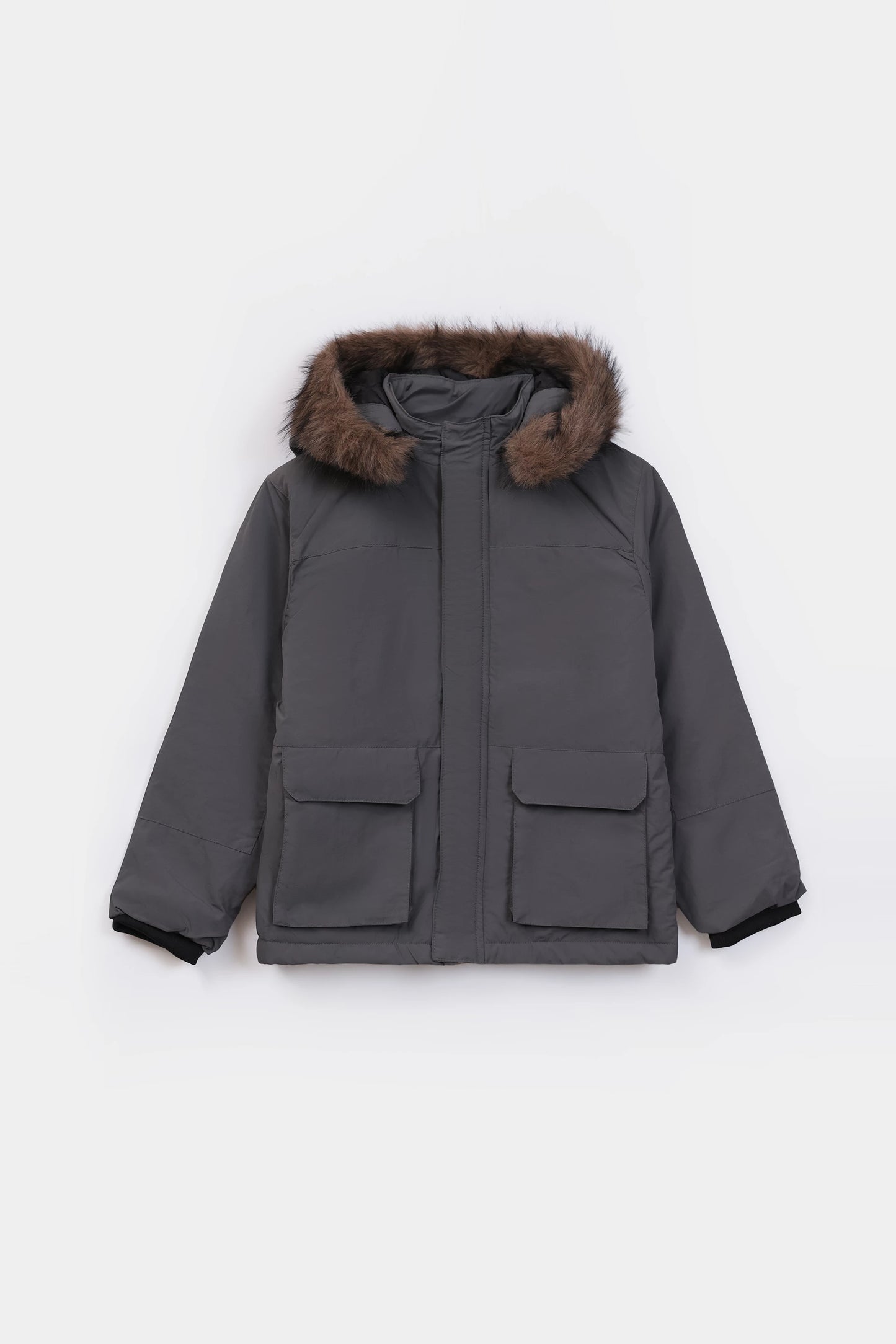 Faux Fur Hood Jacket - Cougar Clothing