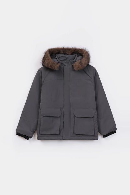 Faux Fur Hood Jacket - Cougar Clothing