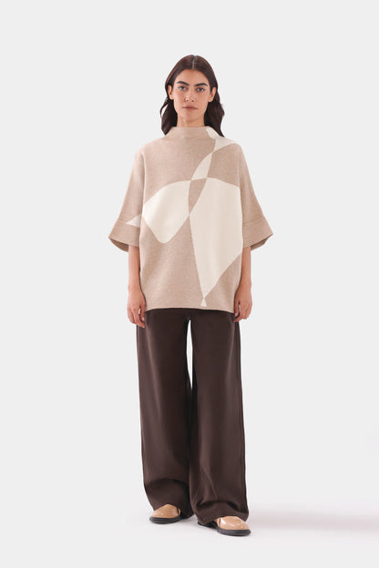 Batwing Sleeved Knit Sweater - Cougar Clothing