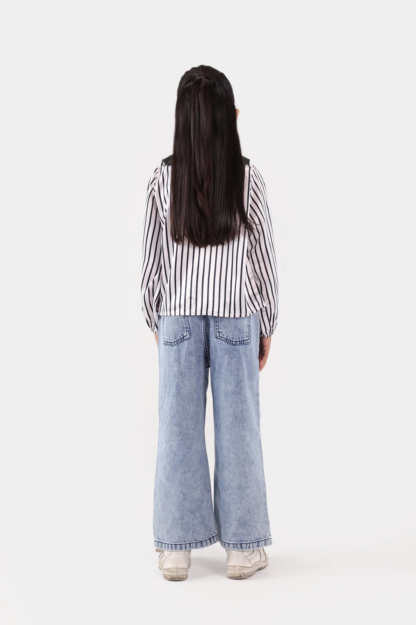 Bow Detailed Striped Top - Cougar Clothing