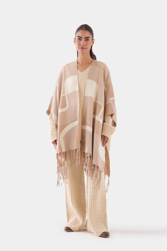 Patterned Cape Shawl - Cougar Clothing