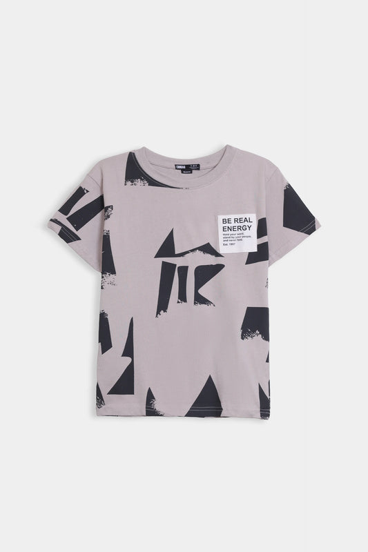 All-Over Printed Relaxed T-Shirt - Cougar Clothing
