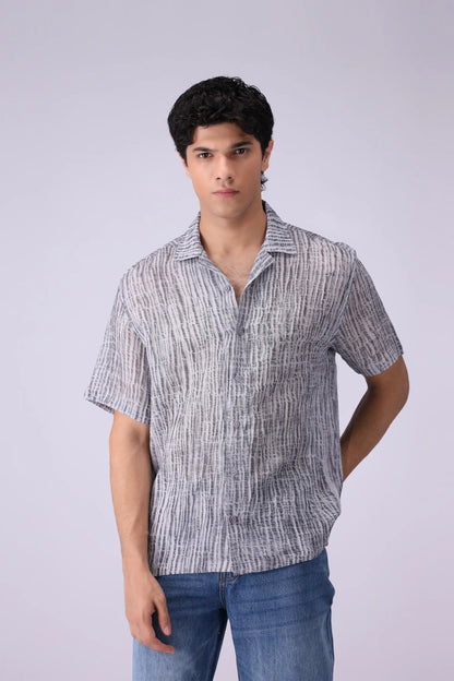 Tie-Dye Textured Shirt - Cougar Clothing