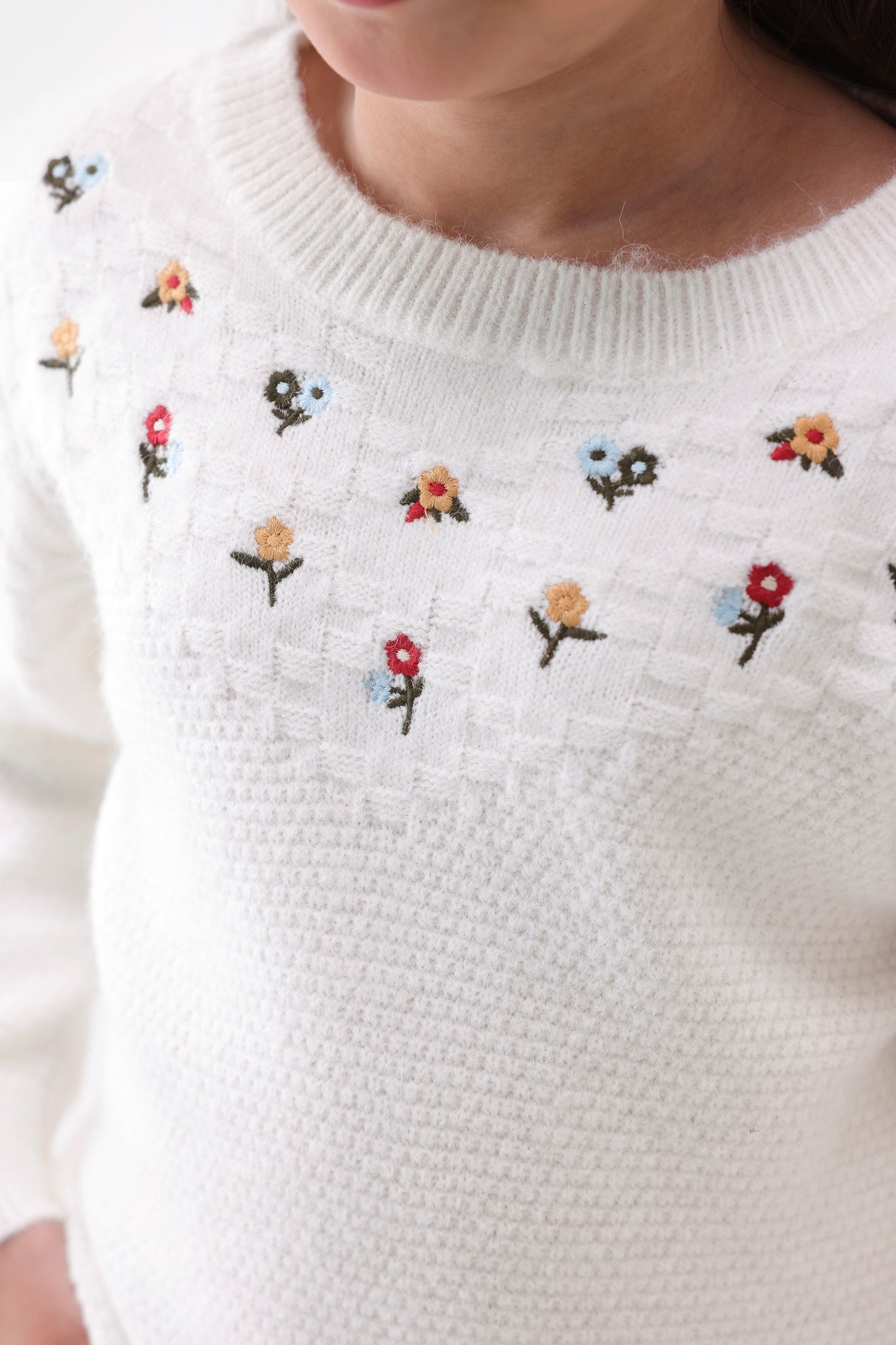 Floral Embroidered Jumper - Cougar Clothing