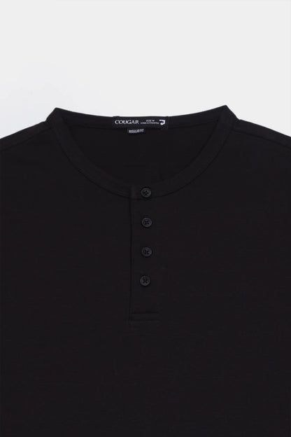Jacquard Jersey Henley - Cougar Clothing