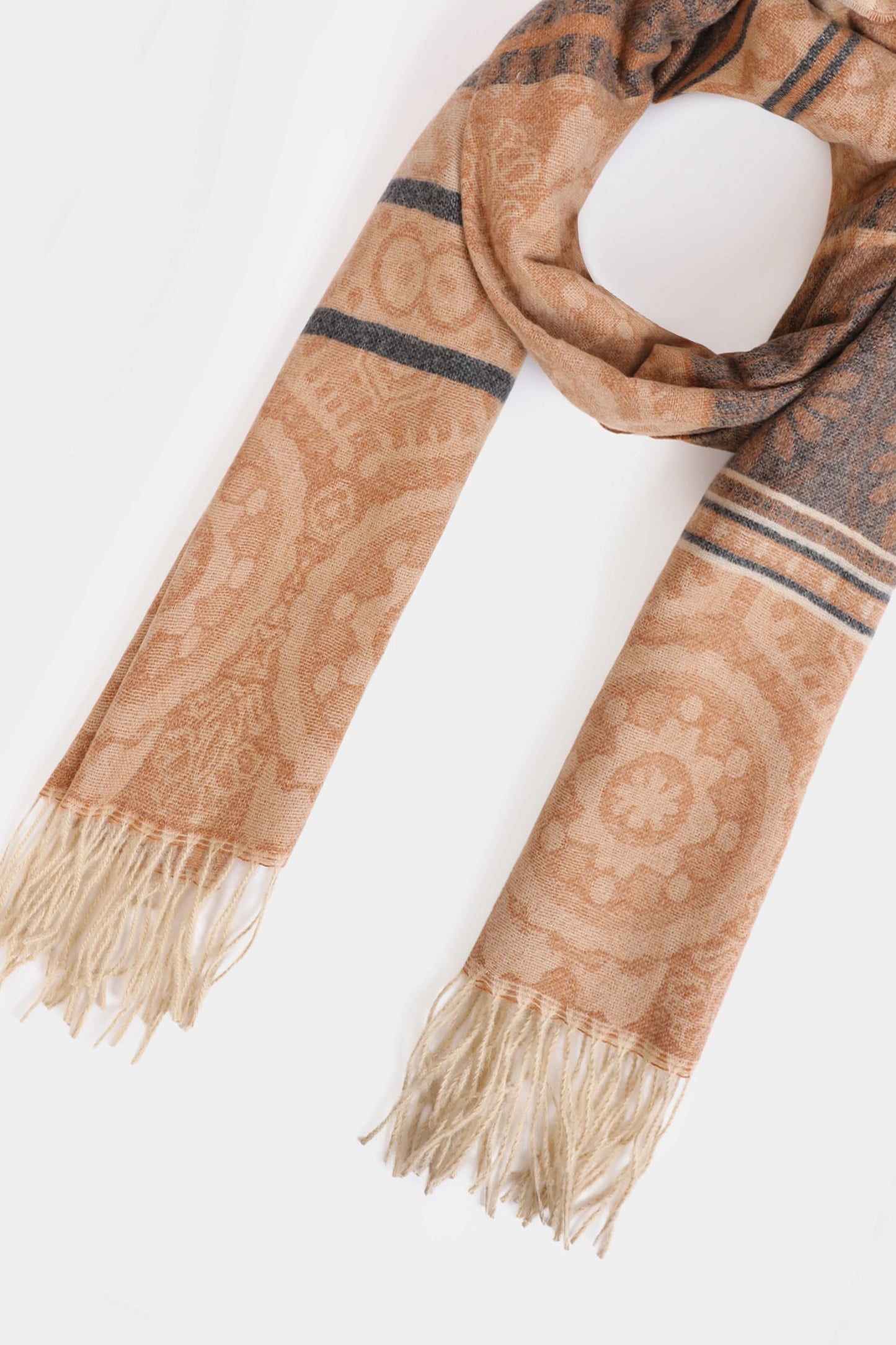 Floral Patterned Knitted Shawl - Cougar Clothing