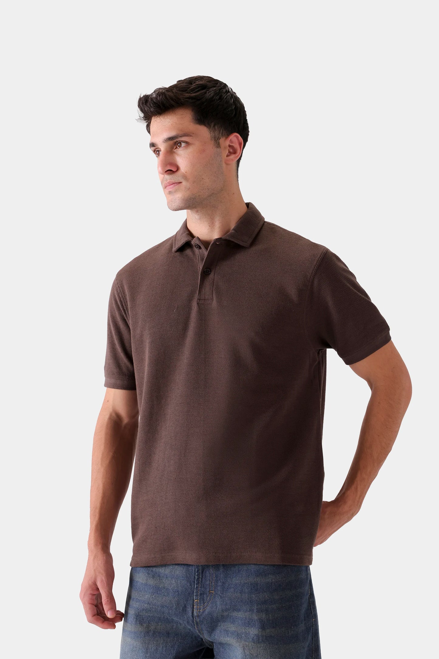 Textured Knit Polo - Cougar Clothing