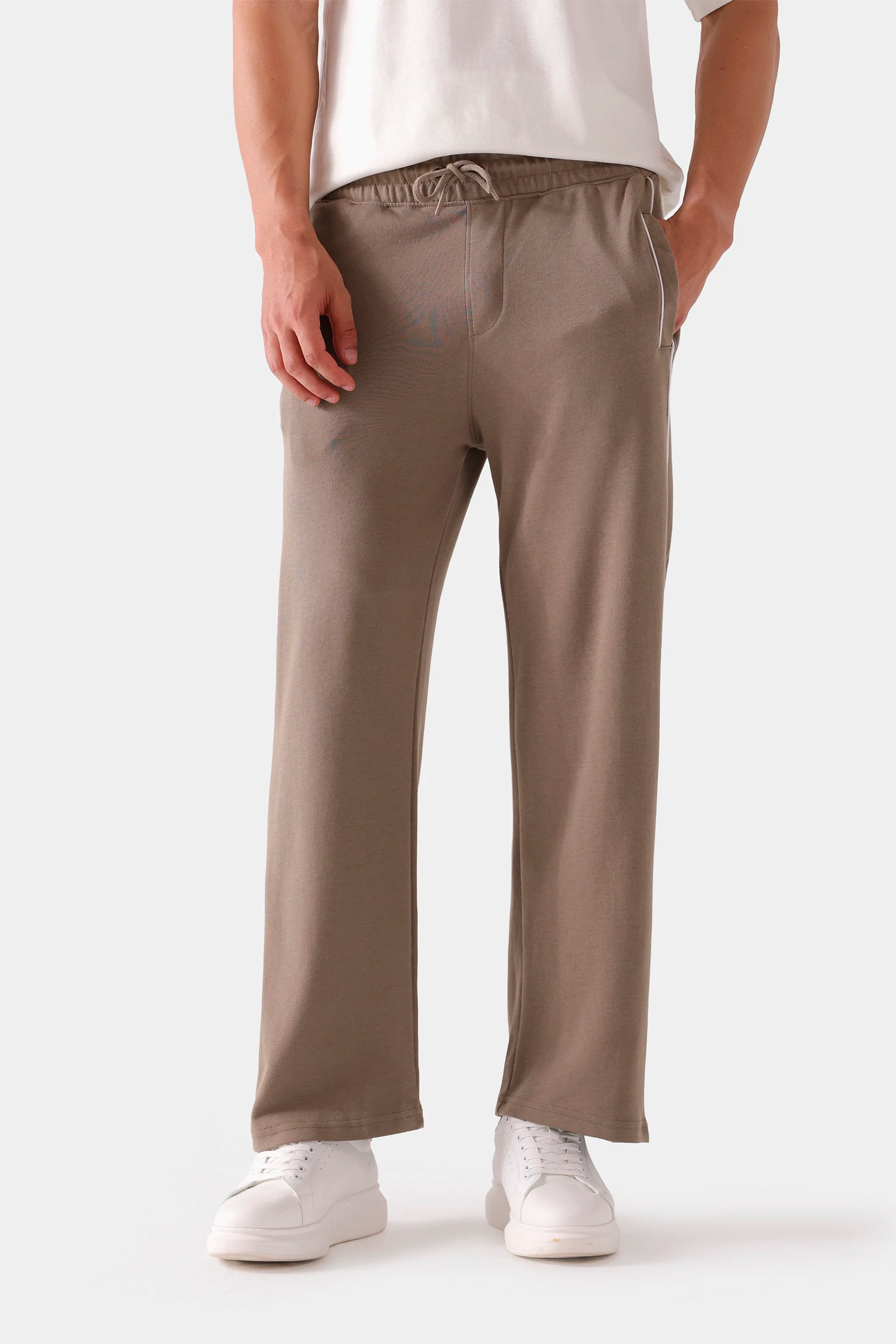 Knitted Trousers With Piping Detail - Cougar Clothing