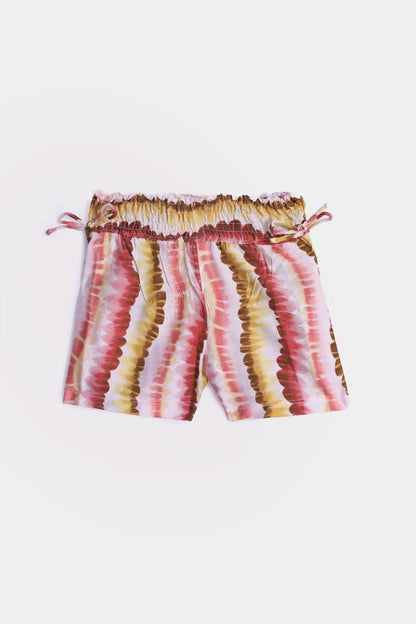 Smocked Waist Printed Shorts - Cougar Clothing