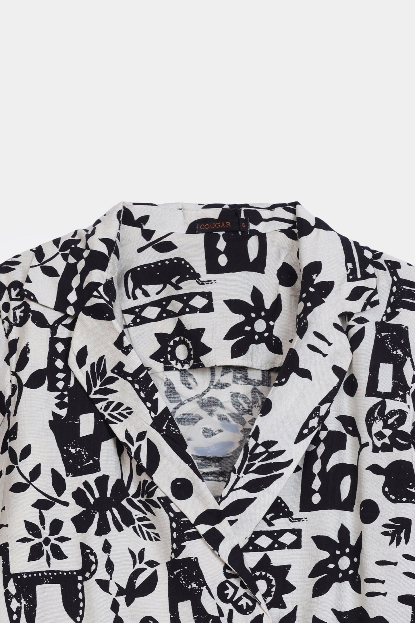 Printed Double-Breasted Blazer Top - Cougar Clothing