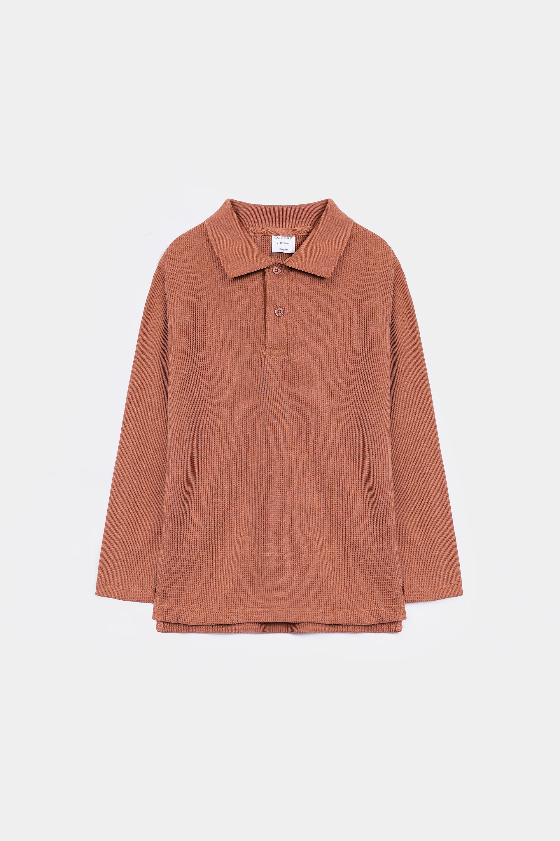 Waffle Knit Polo - Cougar Clothing