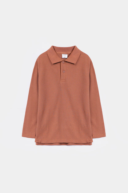 Waffle Knit Polo - Cougar Clothing