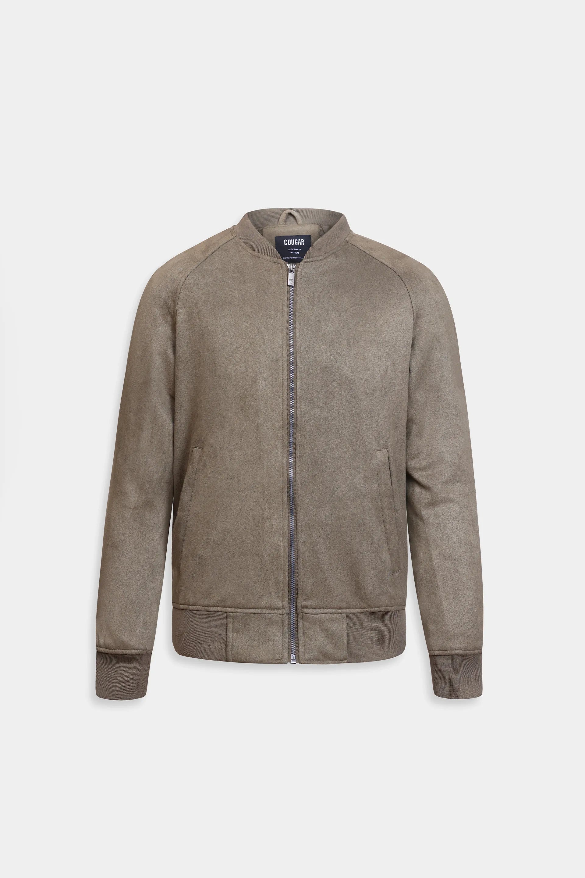 Faux Suede Raglan Jacket - Cougar Clothing