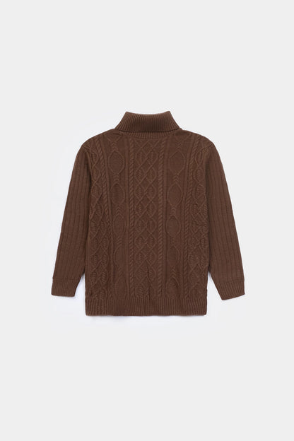 Textured Knit Roll Neck Sweater - Cougar Clothing