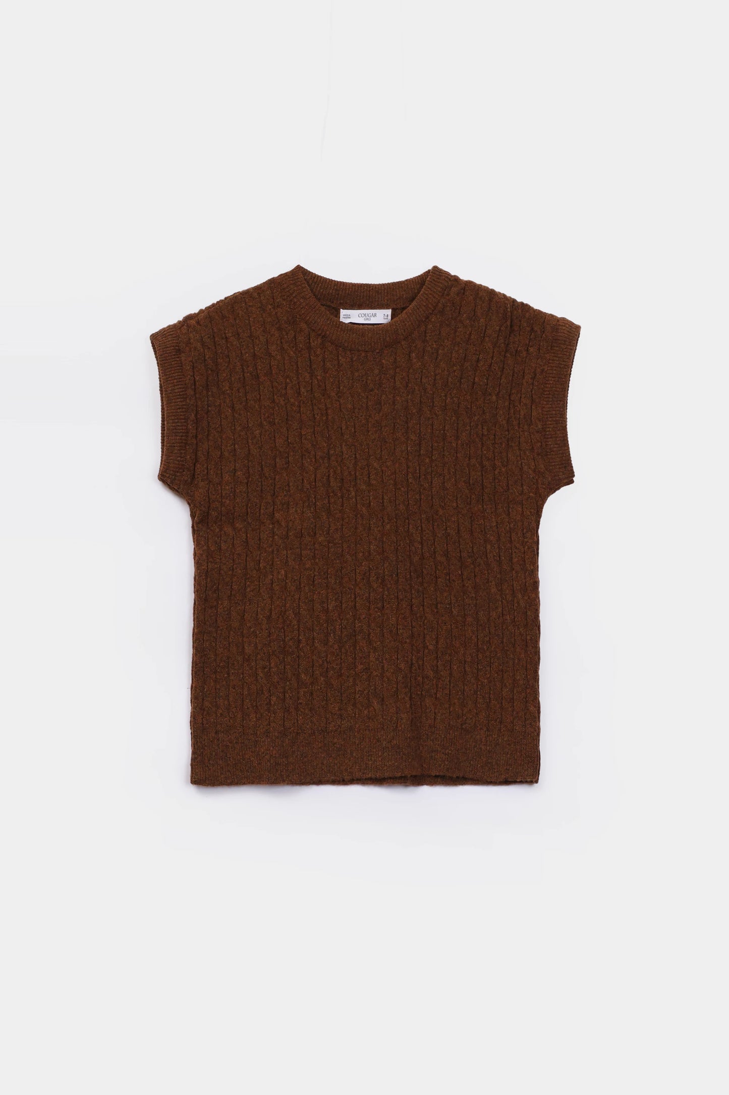 Cable Knit Sweater Vest - Cougar Clothing
