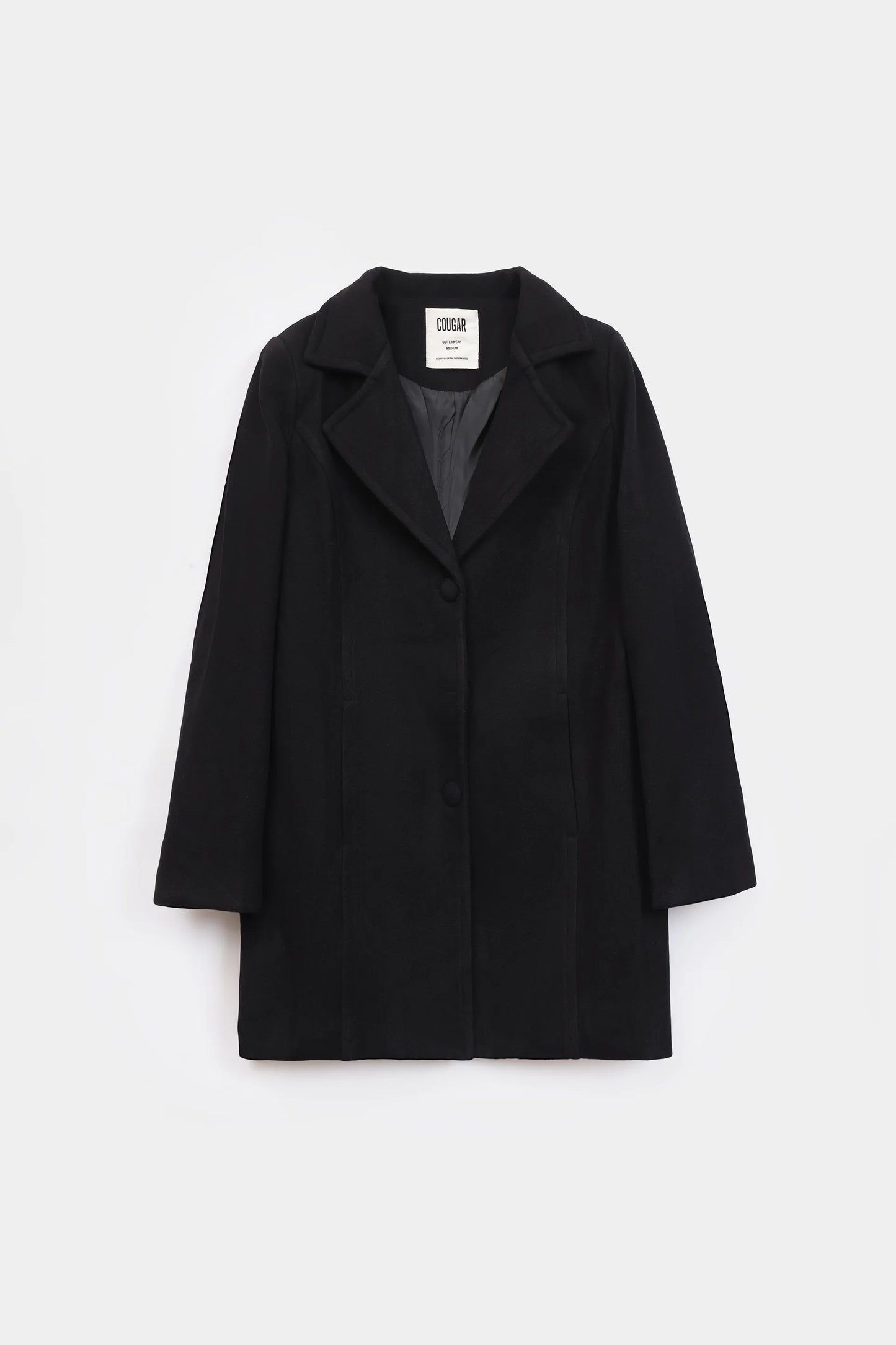 Single Breasted Mid-Length Coat - Cougar Clothing