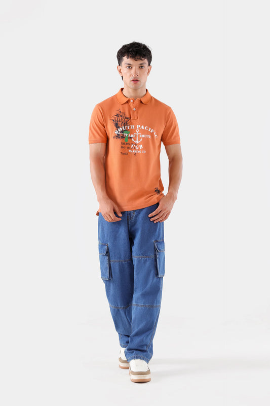 Graphic Print Polo - Cougar Clothing