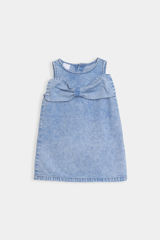 Denim Bow Dress - Cougar Clothing