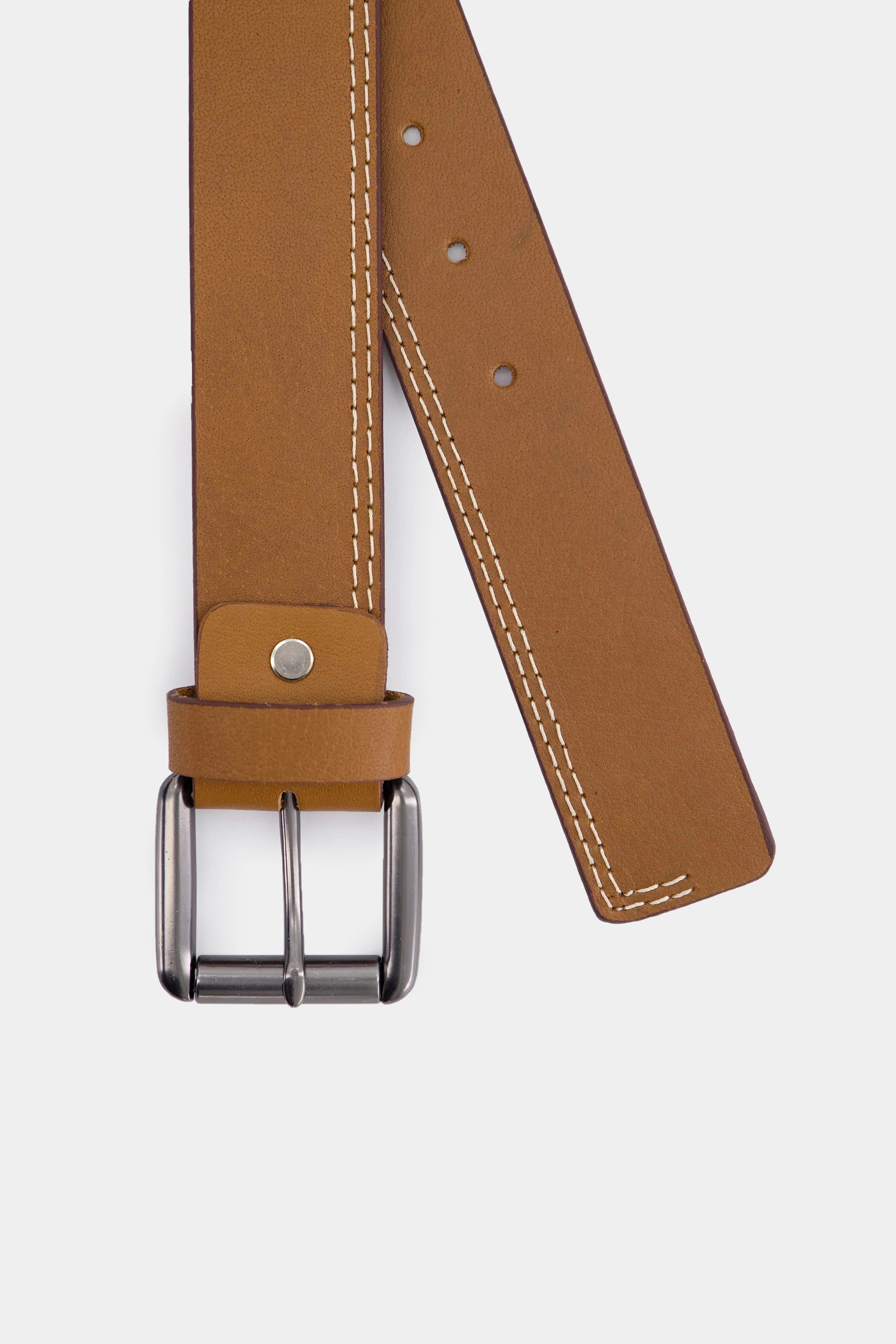 Leather Belt With Frame Buckle - Cougar Clothing