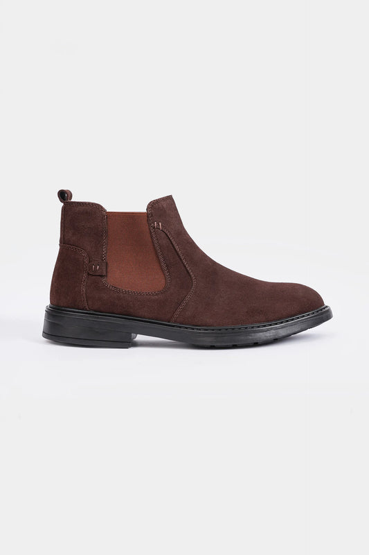Faux Suede Chelsea Boots - Cougar Clothing