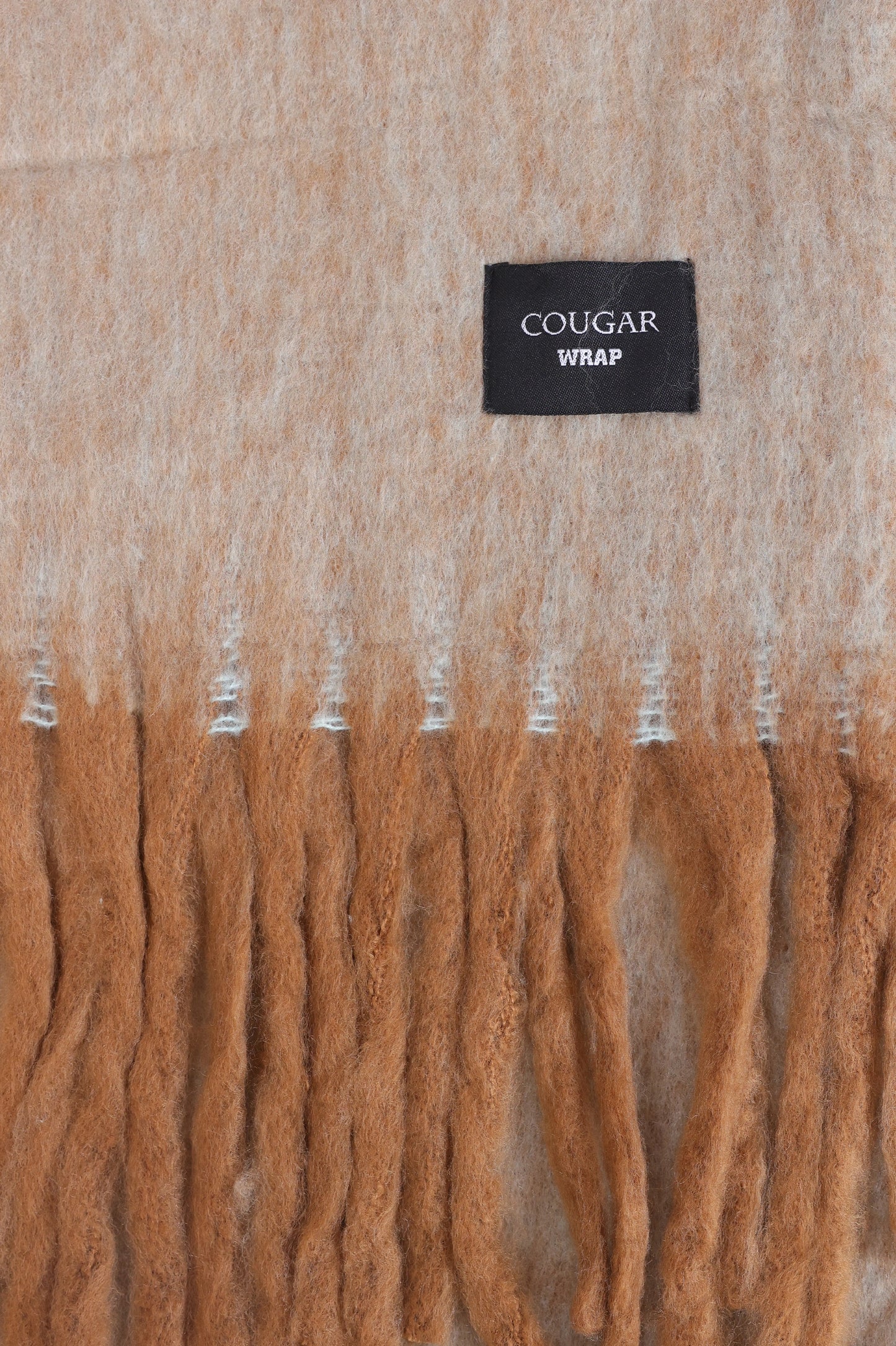 Contrast Accent Knit Shawl - Cougar Clothing