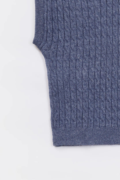 Cable Knit Sweater Vest - Cougar Clothing