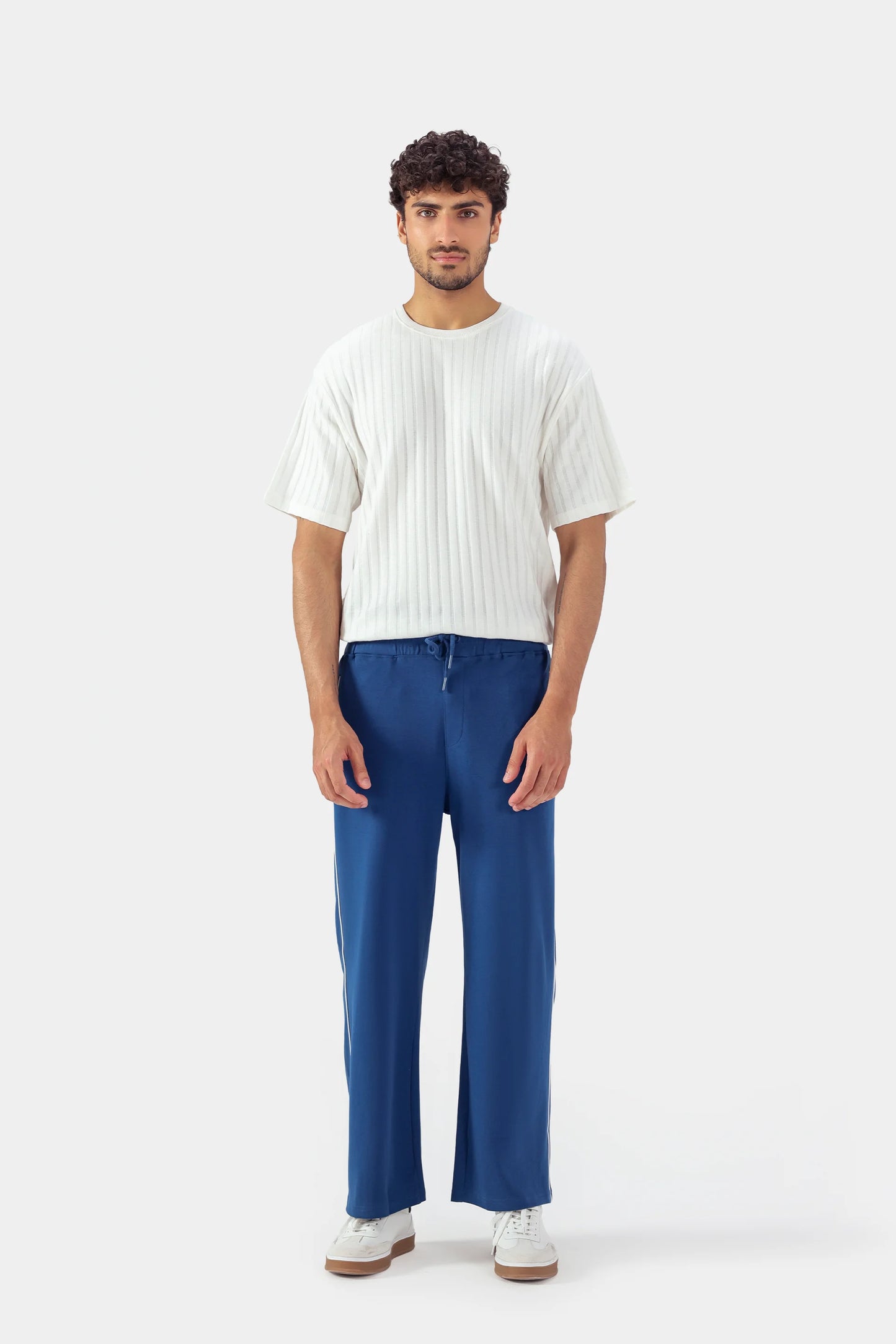 Knitted Trousers With Piping Detail - Cougar Clothing