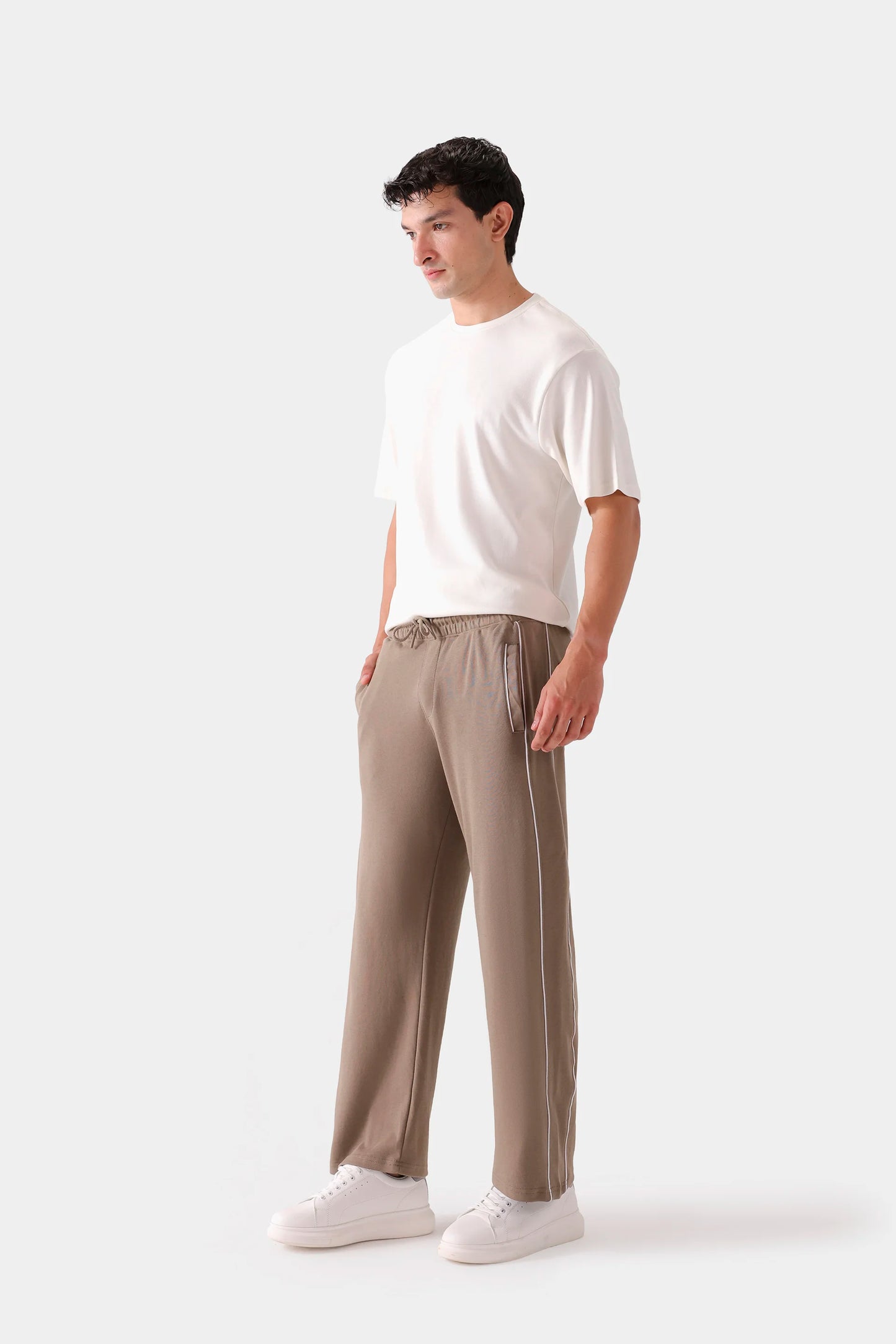 Knitted Trousers With Piping Detail - Cougar Clothing