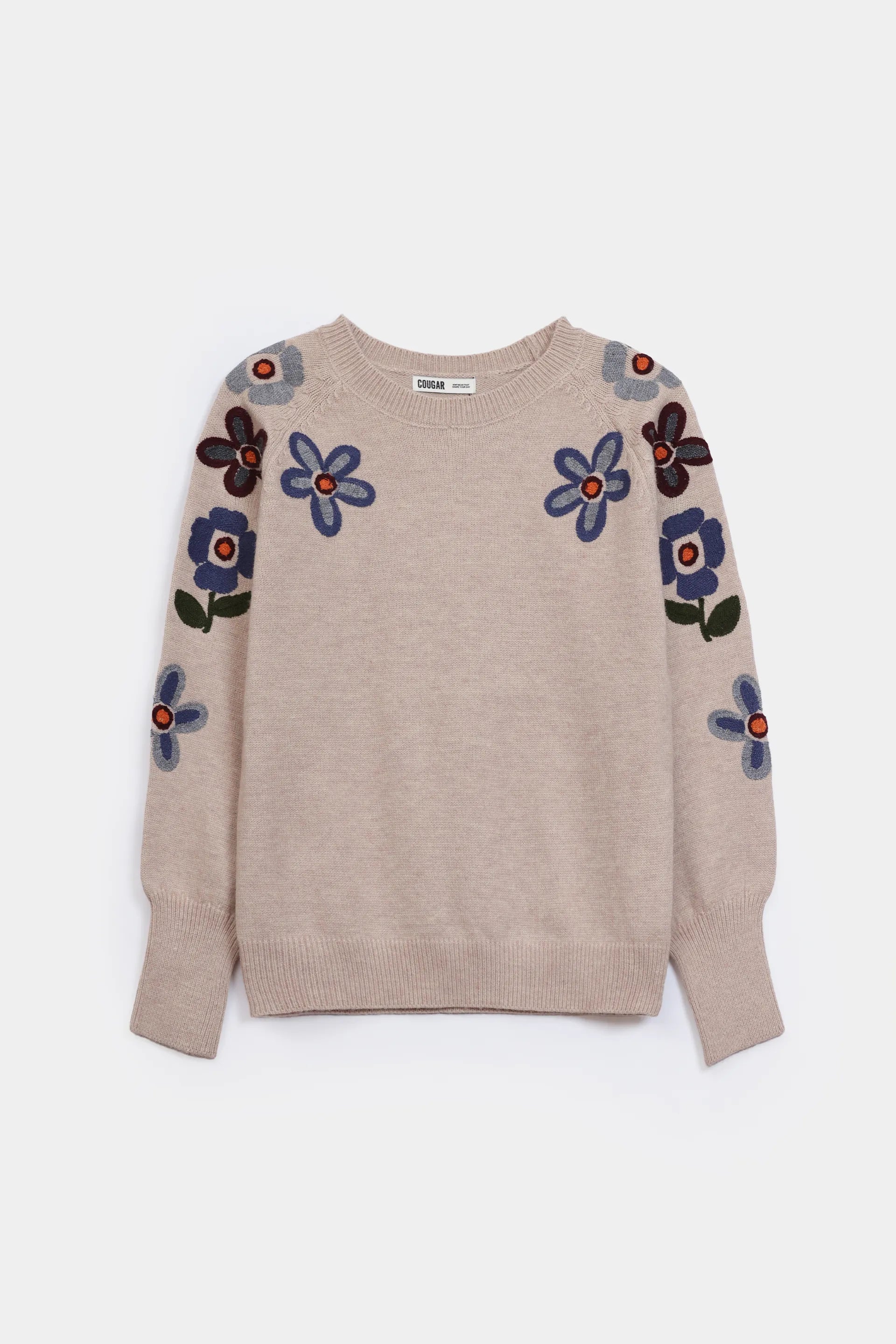 Floral Embroidered Sweater - Cougar Clothing