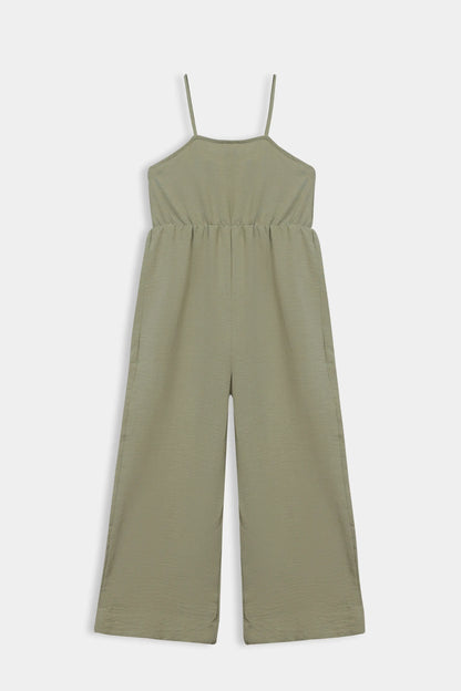 Cotton-Mix Crushed Jumpsuit - Cougar Clothing