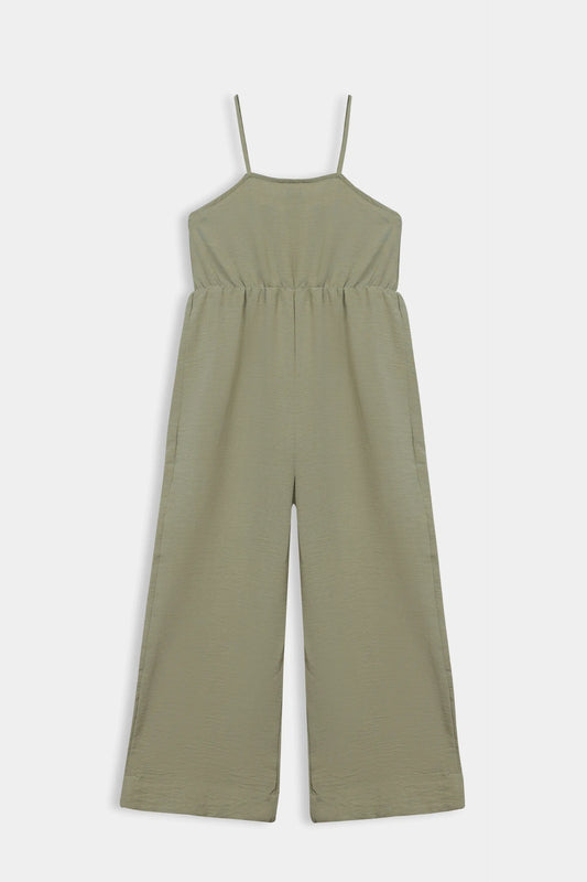 Cotton-Mix Crushed Jumpsuit - Cougar Clothing