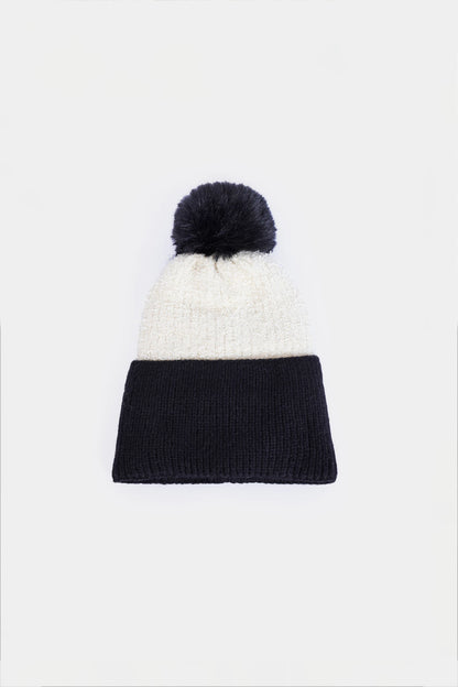 Two-Tone Knit Beanie - Cougar Clothing