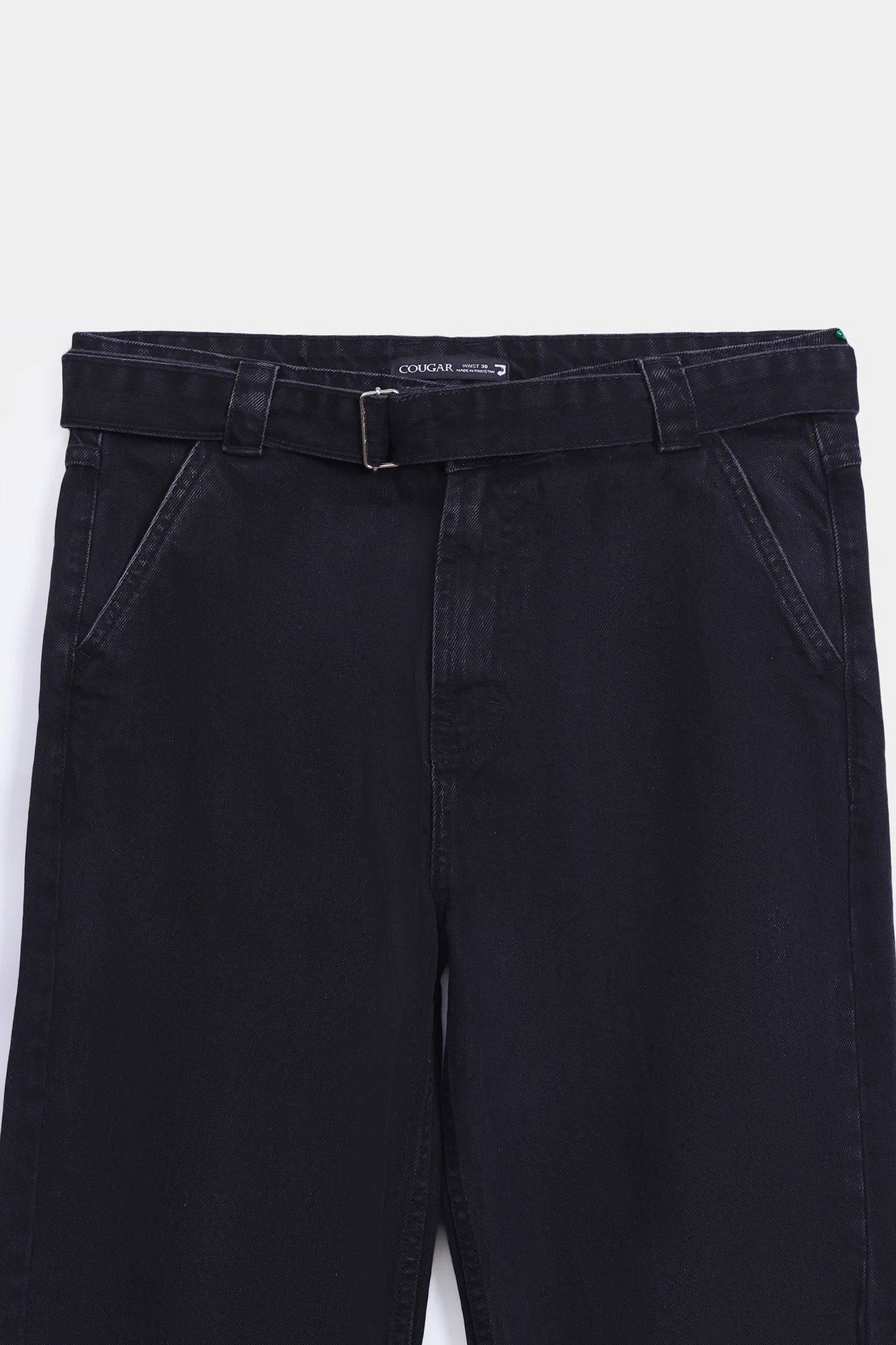 Belted Relaxed Jeans - Cougar Clothing
