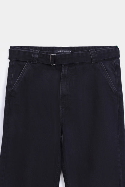 Belted Relaxed Jeans - Cougar Clothing