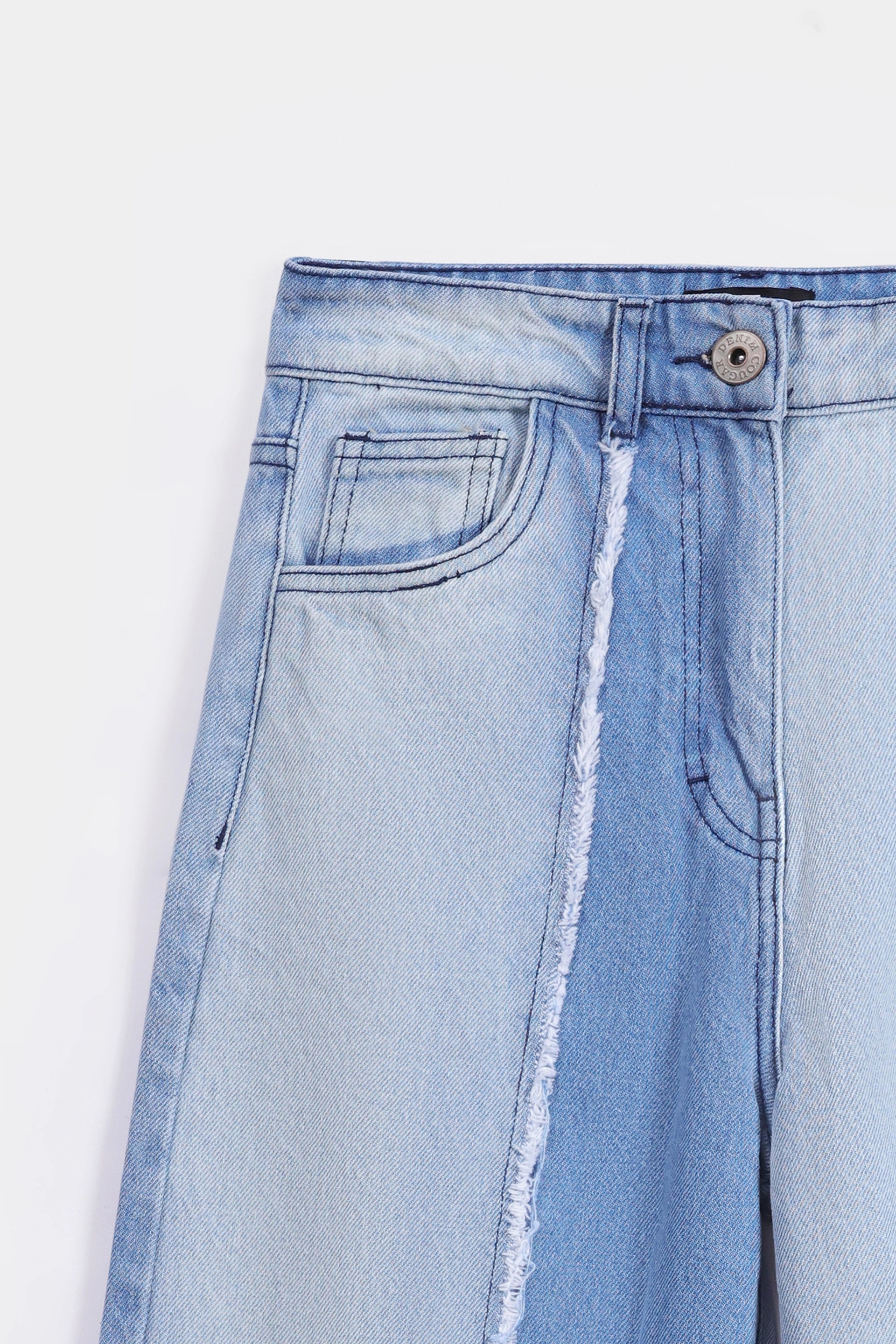 Straight Stretch Fit Two Tone Jeans - Cougar Clothing