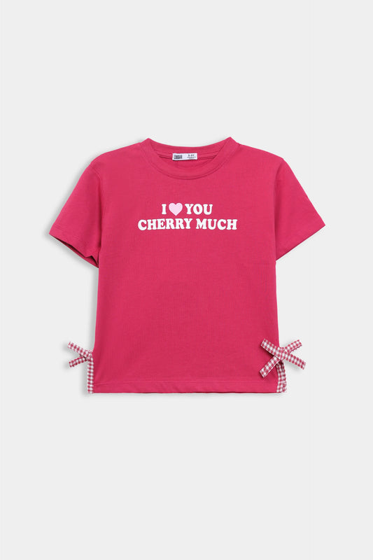 Jersey T-Shirt With Bows - Cougar Clothing