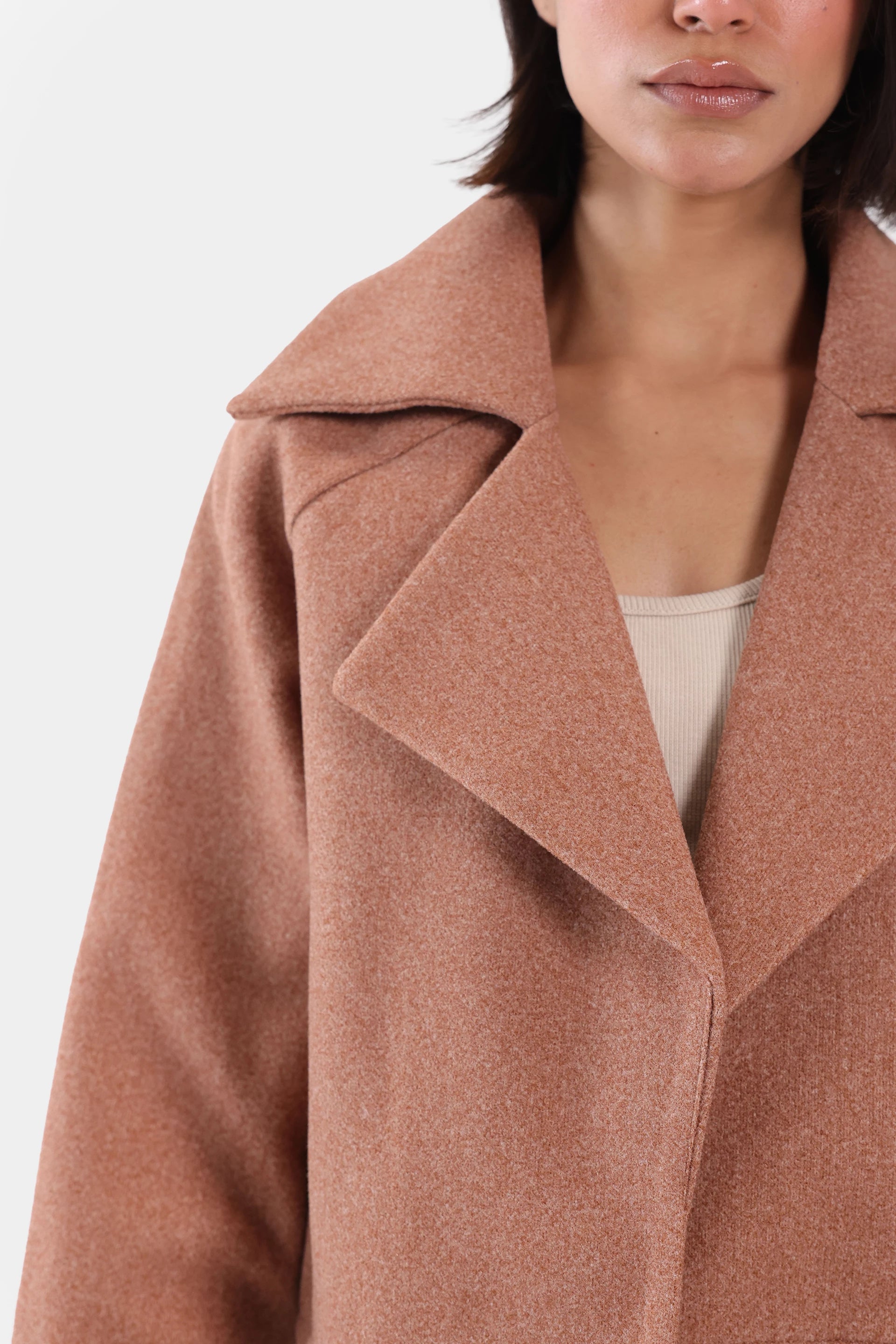 Notch Collar Cropped Jacket - Cougar Clothing