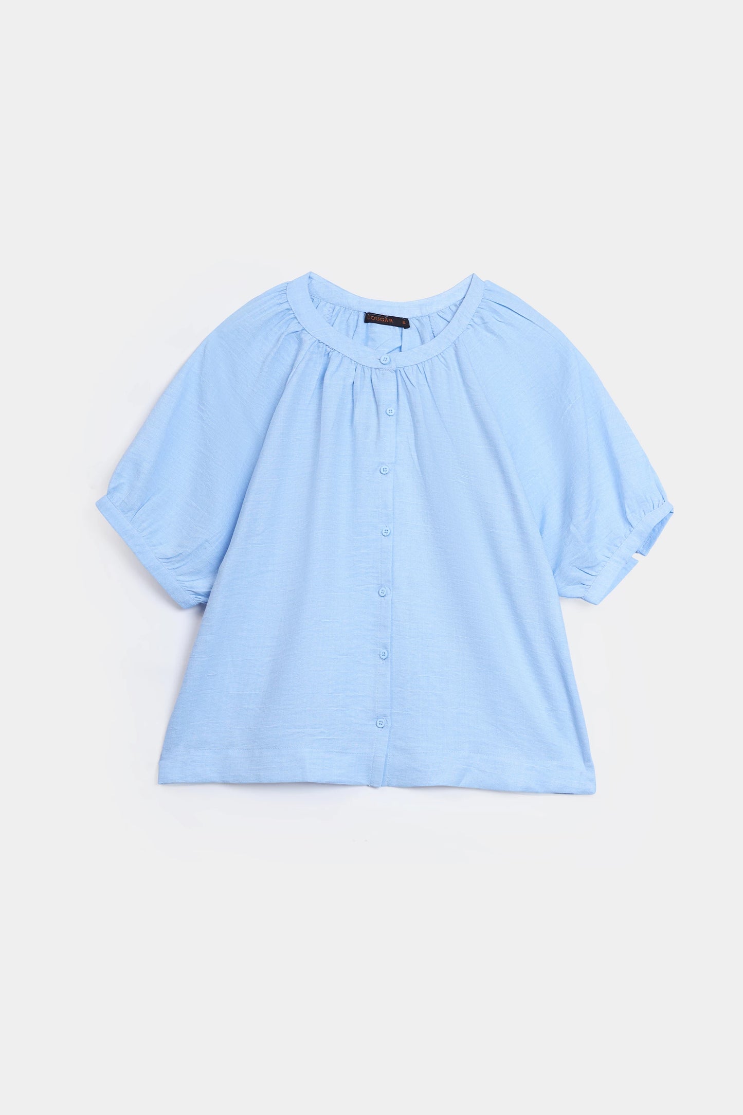Top With Puff Sleeves - Cougar Clothing