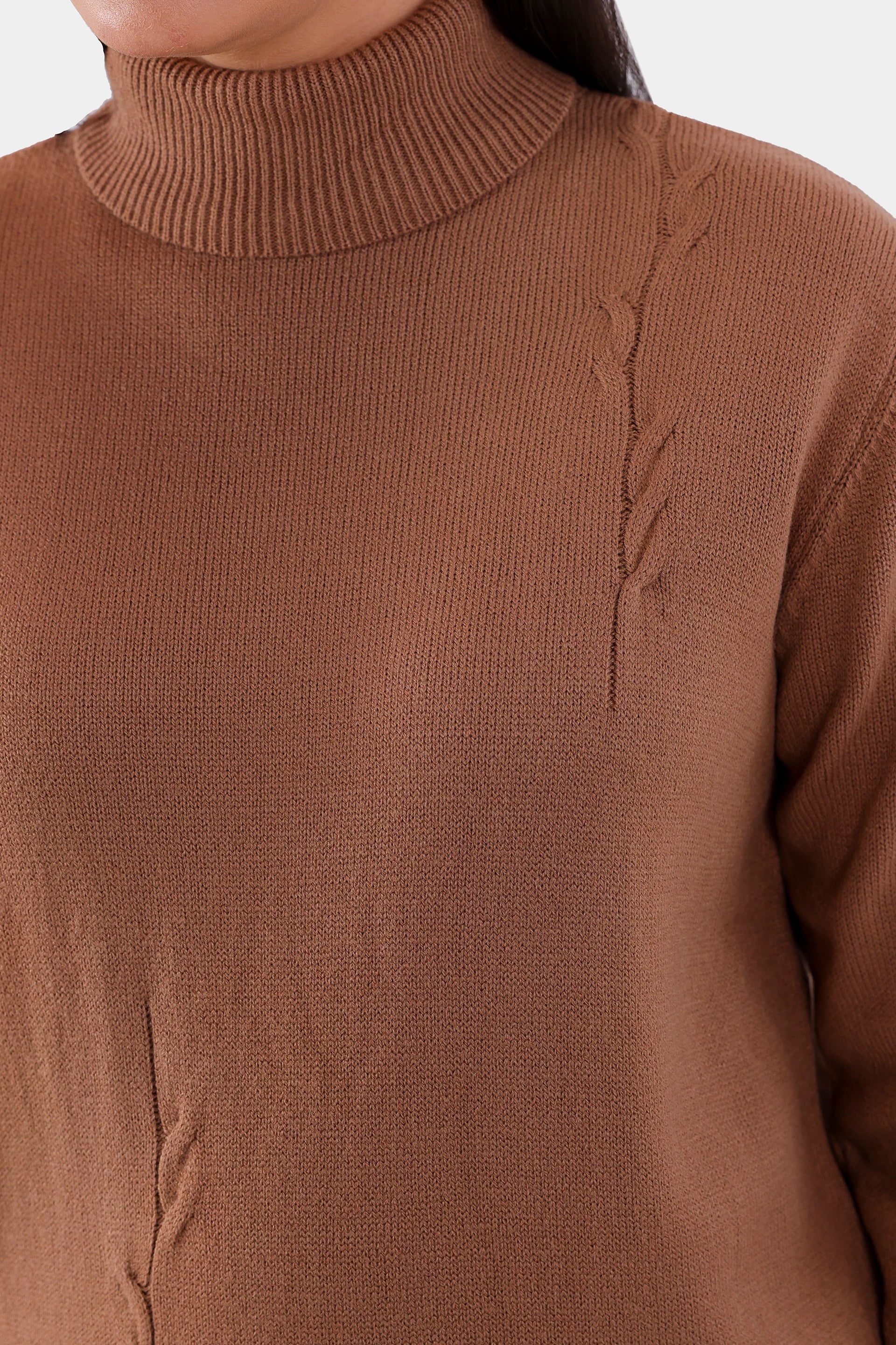 Roll Neck Knit Sweater - Cougar Clothing