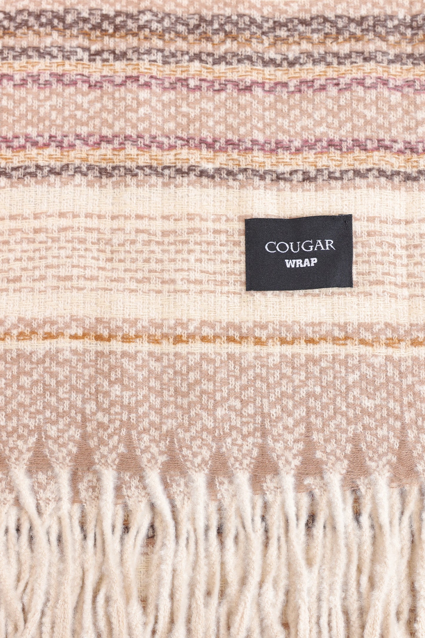 Contrast Striped Knitted Shawl - Cougar Clothing