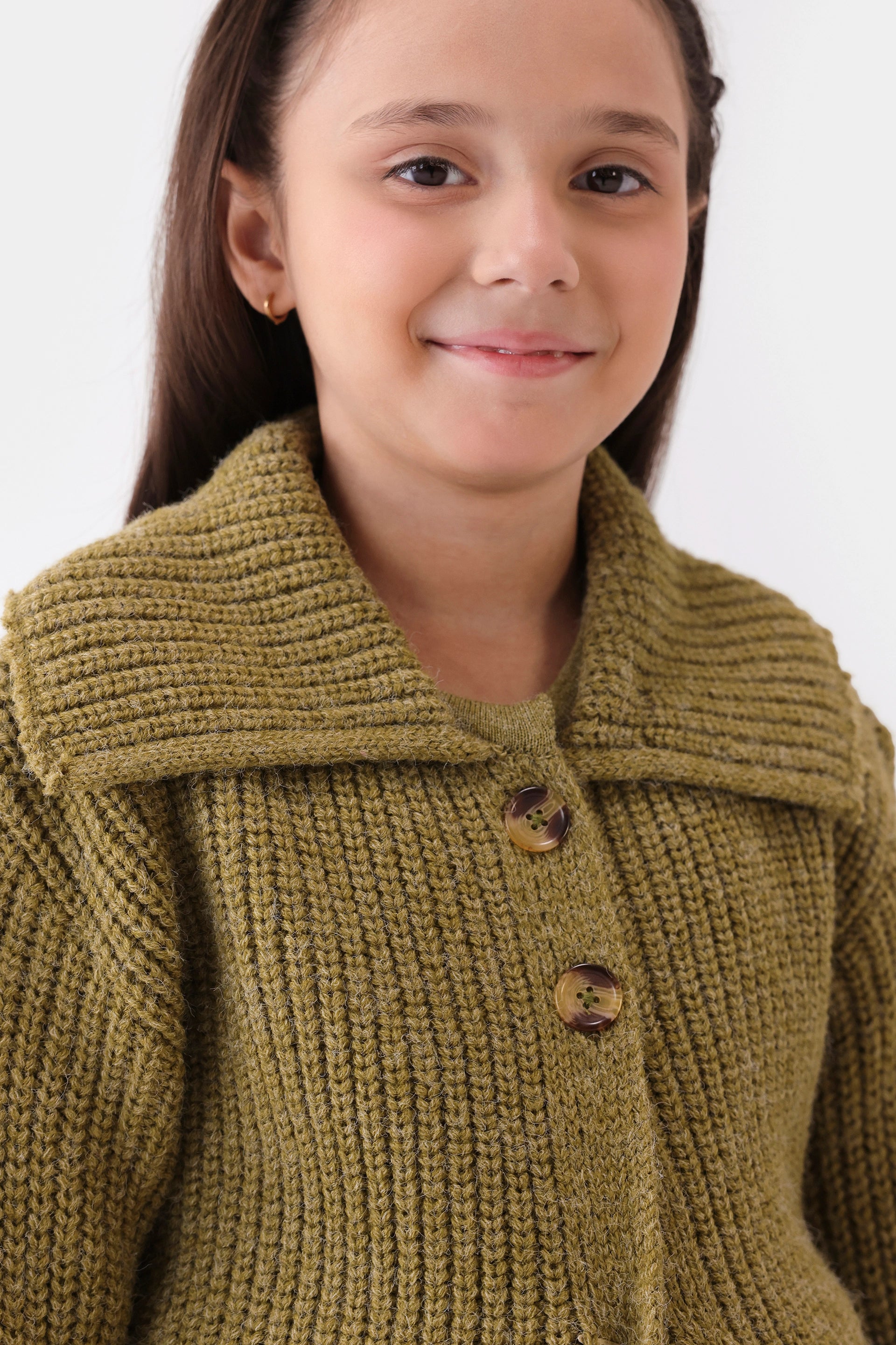 Ribbed Knit Collared Cardigan - Cougar Clothing