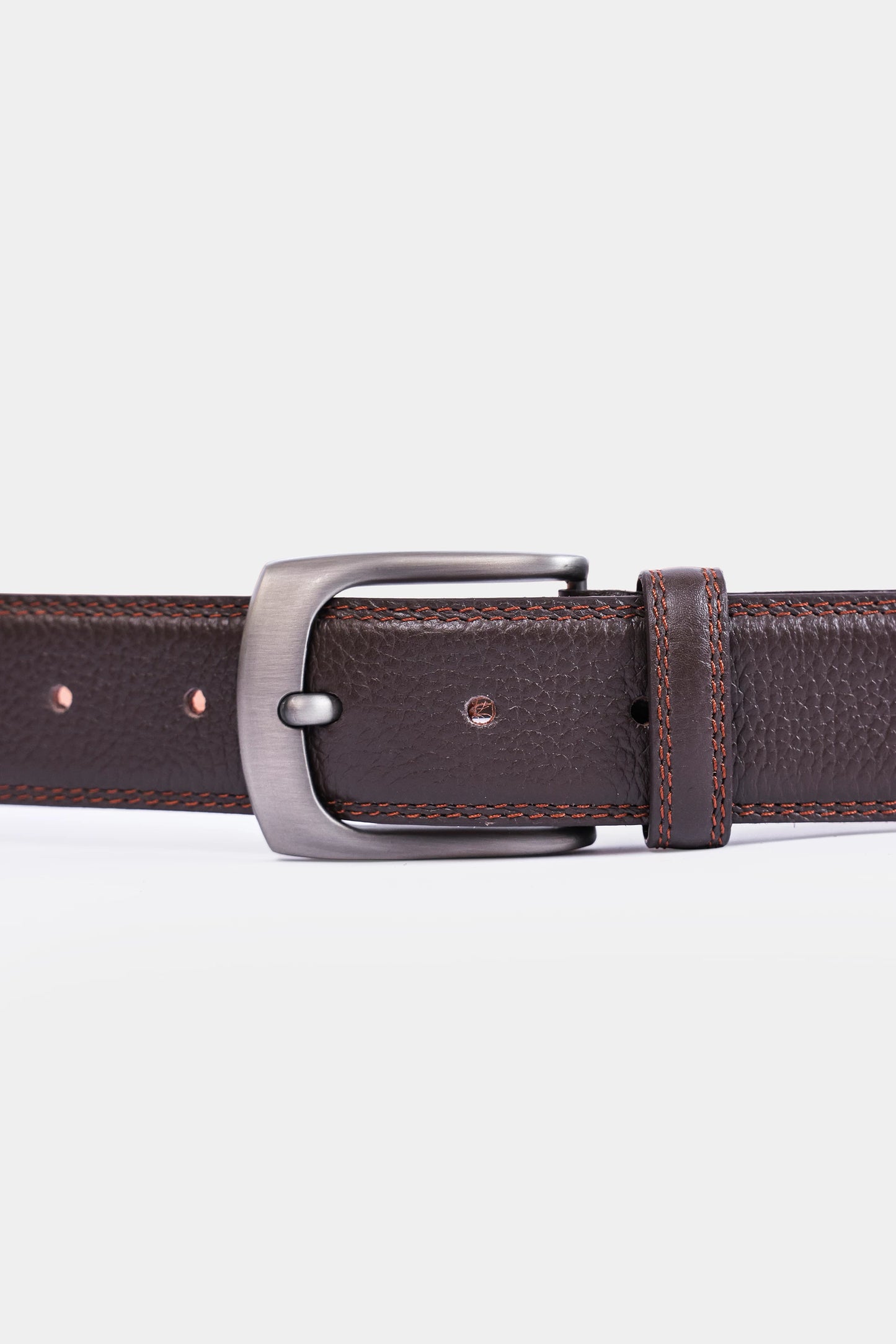 Side Stitched Leather Belt - Cougar Clothing