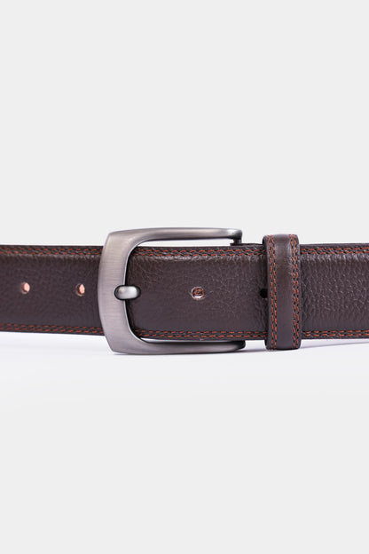 Side Stitched Leather Belt - Cougar Clothing